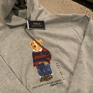 NWT Ralph Lauren Polo Bear Rugby Sweatshirt Hoodie